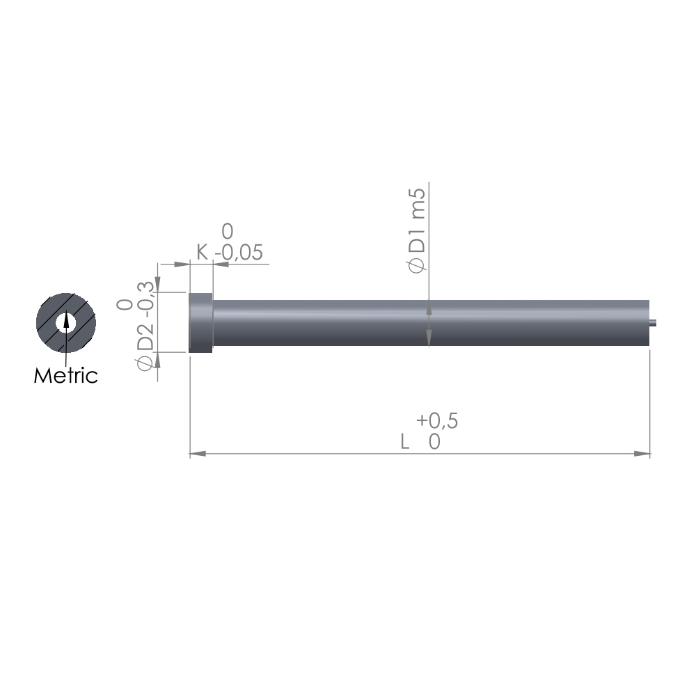 Cylindrical Head Punch With Ejector